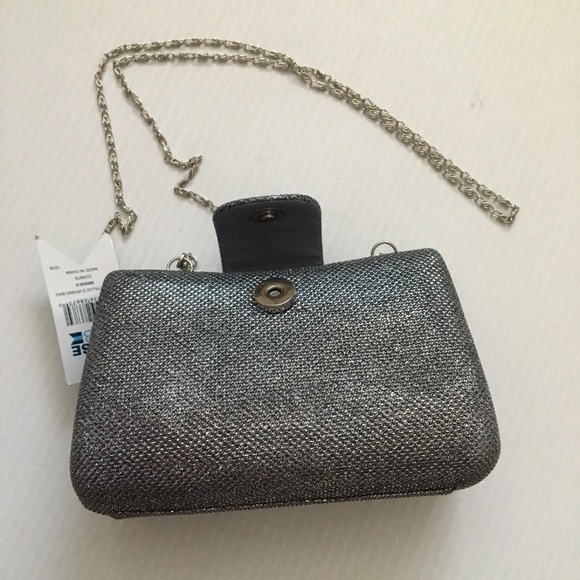 Cruise Club NWT Mini Metallic Chain CrossBody Evening Hard Shell Bag Purse - Picture 4 of 11